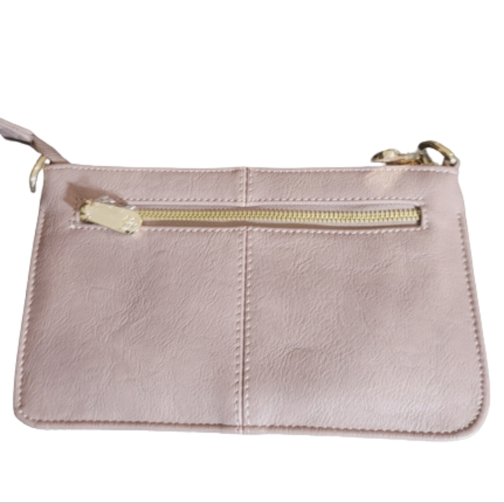 Nola Chic and Sustainable  The Vegan Leather Envelope Clutch Purse gold